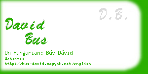 david bus business card